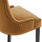 Modway Marquis Performance Velvet Dining Chairs - Cognac - 2 Pack-9