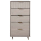 Manhattan Comfort Granville 23.62" Modern Tall Narrow Dresser - Light Grey-Modern- Contemporary with a taste of Glam -Tall and Narrow Dresser for Bedroom Use.