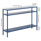 Hudson&Canal Ricardo 42"W Console Table with Metal Shelves - Mykonos Blue-9