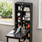 HOMCOM 38.6" Fold-out Wall Mount Convertible Computer Desk with Whiteboard - Black-Assembly required