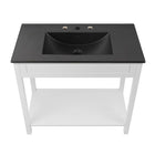 Modway Altura 36" Bathroom Vanity - White/Black-MDF and Particleboard Construction