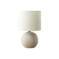Monarch Specialties 16" H Contemporary Table Lamp - Ivory Concrete / Ivory / Cream Shade-This 16"h table lamp features a sleek ivory concrete base paired with a soft ivory fabric shade, making it a stylish and fashionable addition to any contemporary living room, bedroom, or office decor