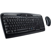 Logitech MK320 Wireless Desktop Keyboard and Mouse Combo - French-Powerful, reliable connection with up to a 10-meter range, even in the most crowded wireless environments, plus 128-bit AES encryption for the keyboard