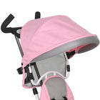 Qaba 6-in-1 Toddler Tricycle Stroller with Basket and Canopy - Pink-5-point safety harness and safety bar secures the child, enhancing parental peace of mind 