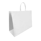 Reliabag Paper Bags - Twist Handles - 16" W x 6" D x 12" H - White - 250 Pack-Re-enforced Twisted Twine Handles