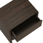 Manhattan Comfort Linda Modern 2-Piece Dresser and Nightstand Set - Walnut Brown-Rich wood grain texture adds natural warmth and dimension