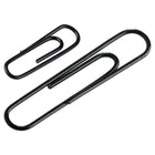 JAM Paper Combo Pack Colourful Paper Clips - Standard & Jumbo - Black - 100 Pack & 75 Pack -Quantity: 100 Standard Clips & 75 Jumbo Clips (175 in Total)