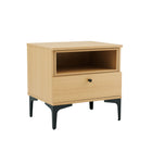 Manhattan Comfort Amara 19.7" Modern Nightstand - Natural Oak-Leg Height: 5.9 in