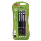 Staples Revu Ballpoint Pens Retractable – 1.2mm – Assorted – 4 Pack-Rubberized barrel for no-slip writing comfort