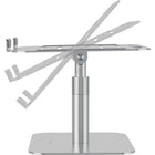 Fellowes Alumia Desk Based Laptop Stand - Silver-Open design increases air circulation to keep your laptop cool and non-slip pads keep laptop firmly in place