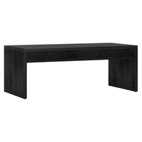 Hudson&Canal Lawrence 48"W Rectangular Coffee Table - Black Grain-A modern contemporary design for your living room, den, and more