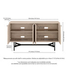 Hudson&Canal Richmond 58"W Buffet Table - Alder White-8