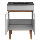 Modway Harvest 24" Bathroom Vanity - Grey/Black-8" Centerset Fixtures Not Included