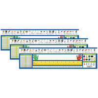 North Star Teacher Resources Primary Traditional Manuscript Counting 1-120 Desk Plates - 3 Packs of 36-Improve learning levels with these handy desk references