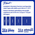 Brother Genuine TZeAF131 Acid Free 12 mm Tape for P-touch Label Makers -  Black on Clear-Ideal for photo albums and scrapbooking