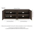 Hudson&Canal Marion Rectangular Fluted TV Stand for TV's up to 75" - Brown Oak-Product Dimensions: 68" L x 15.5" W x 24" H