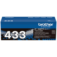 Brother TN433 High-Yield Black Toner Cartridge-Black toner produces sharp, professional documents