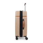 Bugatti Cannes Collection 26.50" Hardside Checked Spinner Luggage - Taupe-Telescopic trolley handle with multi-stage locking heights