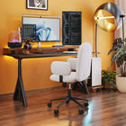 Zuo Lionel Office Chair - Beige-Dimensions: 26.0" L x 26.0" W x 37.4" H