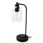 Sully Glass Desk Lamp-Desk Lamp With Wireless Charger