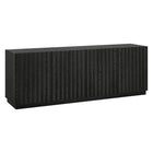 Hudson&Canal Marion Rectangular Fluted TV Stand for TV's Up to 75" - Black Grain-A modern yet classic design for your home office, bedroom, or living spaces