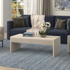 Hudson&Canal Lawrence 48"W Rectangular Coffee Table - Alder White-Features easy assembly