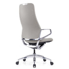 Decent Living Full Height Back Office Chair - Off White-Arm rests and back recline simultaneously