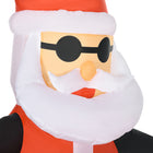 HOMCOM 5.5' Lit Inflatable Santa Claus on Motorcycle Christmas Yard Decoration-Comes with a kit that includes all hardware and accessories