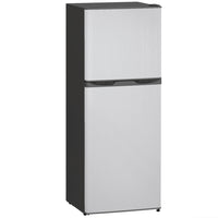 HOMCOM 4.6 cu ft  Mini 2 Door Fridge with Freezer - Silver-Set the temperature with 7 thermostat settings to keep food fresh