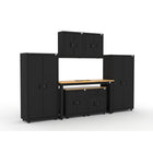 Cat RTA Garage Storage Cabinetry 7-Piece Set with 2 Lockers, 2 Walls, 1 Base, 1 Drawer-Base and 72" Workbench-Industrial Steel Construction: Built with 22-gauge steel frames and 20-gauge steel doors to support up to 500 lbs per cabinet for dependable, long-term performance.