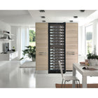 iComfort Wine Cooler - 23" W x 69" H - 155 Bottle Capacity-Black aluminum shelve front
