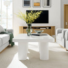 Modway Cleo 54" Rectangular Coffee Table - White-Non-Marking Felt Pads