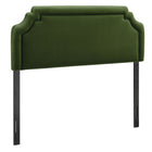Modway Magnolia Stain-Resistant Performance Velvet Queen Size Headboard - Moss Green/Dark Green-Stain-Resistant Performance Velvet Upholstery