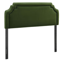 Modway Magnolia Stain-Resistant Performance Velvet Queen Size Headboard - Moss Green/Dark Green-Stain-Resistant Performance Velvet Upholstery