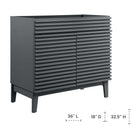 Modway Render 36" Bathroom Vanity Cabinet - Grey-Smooth Laminate