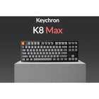 Keychron K8 Max RGB Wireless Mechanical Keyboard - Hot-Swappable - Brown Switch - TKL Layout - Black-Hot-Swappable Switches: Personalize your typing experience on the fly with hot-swappable switches, allowing you to customize your keyboard with ease without soldering, supporting various MX style mechanical switches.