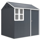 Outsunny 7' x 5.5' Outdoor Storage Shed with Lockable Door-36 ft² (3.3 ㎡) interior size offers an excellent amount of storage
