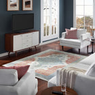 Modway Citlali Distressed Southwestern Aztec Area Rug - 4 ft W x 6 ft L - Multicolored-Tight Low Pile Weave