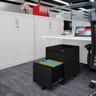 Ceha MDG Series Box-File Mobile Pedestal - Jet Black -Space-Saving: Compact footprint fits seamlessly under desks or in workspaces.