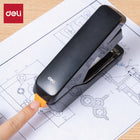 Deli Reduced Effort Desktop Stapler - 55 Sheet Capacity-Comfortable and Stable Use: Features a soft grip handle for easy pressing, while the non-slip rubber base keeps the stapler steady on flat surfaces