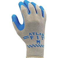 Showa Best Glove Atlas Fit 300 Coated Gloves, Small/7, Rubber Latex Coating, 10 Gauge, Polyester/Cotton Shell - 36 Pack-Coating Rubber Latex