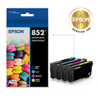 Epson T852 DURABrite Ultra Ink Combo Pack - Standard Yield - Black/Colour - 4 Pack-Sharp text and brilliant colours for pro-quality results