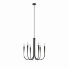 Modway Penrose 6-Light Chandelier - Black-Modern 6-Light Chandelier