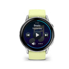 Garmin Venu 4 Smartwatch - 45 mm - Silver with Citron Silicone band-Workout options: Track all the ways you move with more than 80 preloaded GPS and indoor sports apps — including walking, running, cycling, strength training, mobility , mixed session to track multiple activities and more. And get daily suggested workouts based on your workout and recovery data