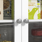 HOMCOM 71" H Kitchen Pantry Cabinet with Adjustable Shelves and Glass Door - White-Painted surface, sturdy and easy to clean up 