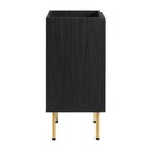 Modway Chaucer 18" Bathroom Vanity Cabinet - Black-Rattan Weave Door