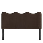 Modway Athena Stain-Resistant Performance Velvet King Size Headboard - Chocolate Brown-Assembly Required