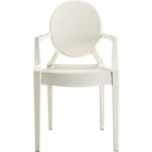 Nicer Furniture Louis XVI Ghost Chair - White - 2 Pack-Innovative modern design - White, Sturdy polycarbonate, Trendy