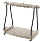 Suncast Tool Rack with Wheels - Taupe-Steel core structure provides strength and stability.