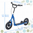HOMCOM Adjustable Kids Pro Stunt Scooter Street Bike Bicycle Ride On - Blue-Adjustable handlebar makes it accessible for kids of many ages